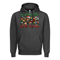 Charcoal Heather no place like for the holiday Zipper Hoodie - MaliasSmallBusiness