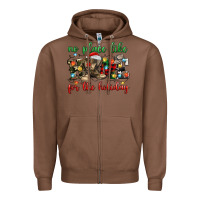 Chestnut no place like for the holiday Zipper Hoodie - MaliasSmallBusiness