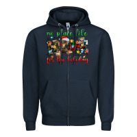 Navy no place like for the holiday Zipper Hoodie - MaliasSmallBusiness