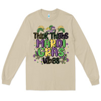Mushroom thick thighs mardi gras vibes Long Sleeve Tee - MaliasSmallBusiness