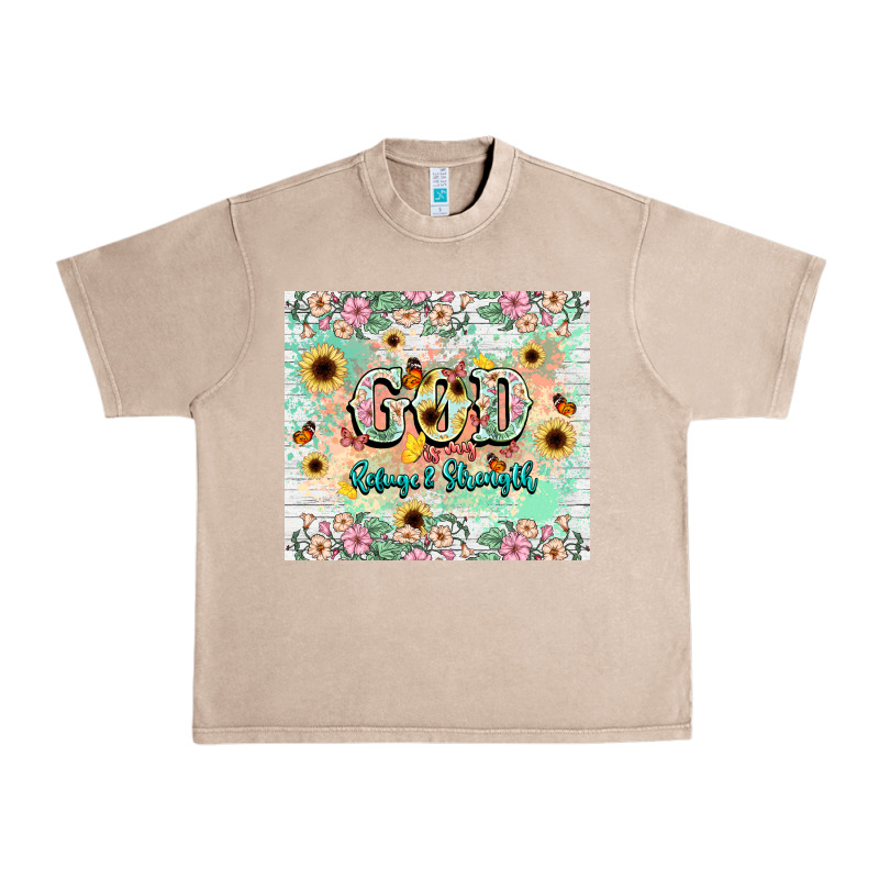 God Is My Refugee And Strength Urban Heavy Tee by NancyCooperArtShop | Teevron