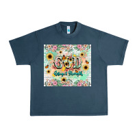 Midnight Navy god is my refugee and strength Urban Heavy Tee - NancyCooperArtShop