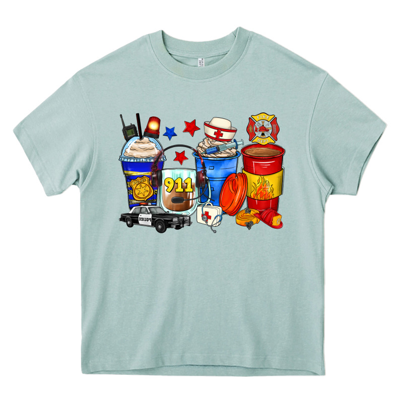 Dispatcher Coffee Cups Heavy Core Tee by Zillion Design Studio | Teevron
