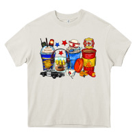 Cream dispatcher coffee cups Heavy Core Tee - Zillion Design Studio