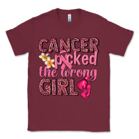 Burgundy cancer picked the wrong girl Classic Tee - NancyCooperArtShop