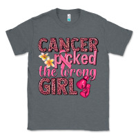 Charcoal Heather cancer picked the wrong girl Classic Tee - NancyCooperArtShop