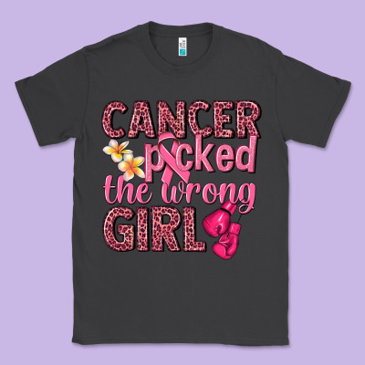 Cancer Picked The Wrong Girl Classic Tee Designed By Nancycooperartshop