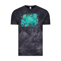 Cloud Black turquoise leopard background Vintage Tee - AdoDesignShop