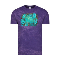 Cloud Purple turquoise leopard background Vintage Tee - AdoDesignShop
