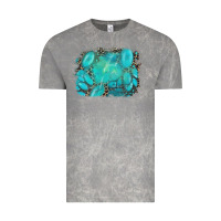 Cloud Rock turquoise leopard background Vintage Tee - AdoDesignShop