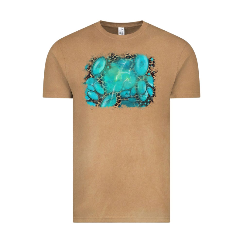 Turquoise Leopard Background Vintage Tee by AdoDesignShop | Teevron