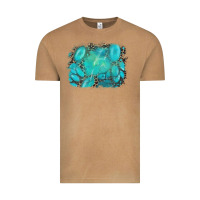 Vintage Camel turquoise leopard background Vintage Tee - AdoDesignShop