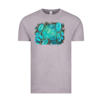 Vintage Zinc turquoise leopard background Vintage Tee - AdoDesignShop