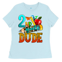Baby Blue 2nd grade dude Ladies Tee - texasbilliewilder