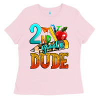 Bubblegum Pink 2nd grade dude Ladies Tee - texasbilliewilder