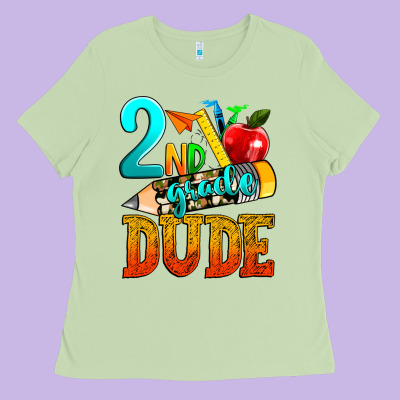 2nd Grade Dude Ladies Tee Designed By Texasbilliewilder