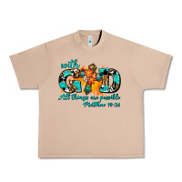 Burro with god all things are possible. cross Urban Heavy Tee - AdoDesignShop