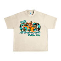 Sandshell with god all things are possible. cross Urban Heavy Tee - AdoDesignShop