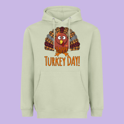 Happy Turkey Day - Thanksgiving Party Heavyweight Hoodie Designed By Bettercallsaul