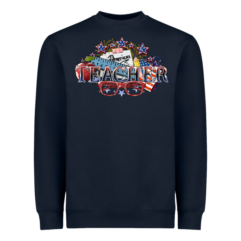 American Teacher Heavyweight Sweatshirt by NancyCooperArtShop | Teevron