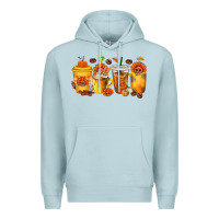 Blue Mist Thanksgiving Coffee Cups Premium Hoodie - texasbilliewilder