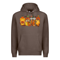 Coffee Thanksgiving Coffee Cups Premium Hoodie - texasbilliewilder