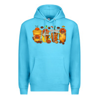 Ocean Blue Thanksgiving Coffee Cups Premium Hoodie - texasbilliewilder