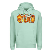 Seafoam Thanksgiving Coffee Cups Premium Hoodie - texasbilliewilder