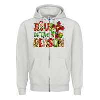 Dove Grey jesus is the reason Zipper Hoodie - MaliasSmallBusiness