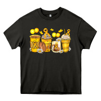 Asphalt childhood cancer coffee cups Heavy Core Tee - Zillion Design Studio