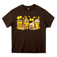 Chocolate Brown childhood cancer coffee cups Heavy Core Tee - Zillion Design Studio