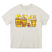 Cream childhood cancer coffee cups Heavy Core Tee - Zillion Design Studio