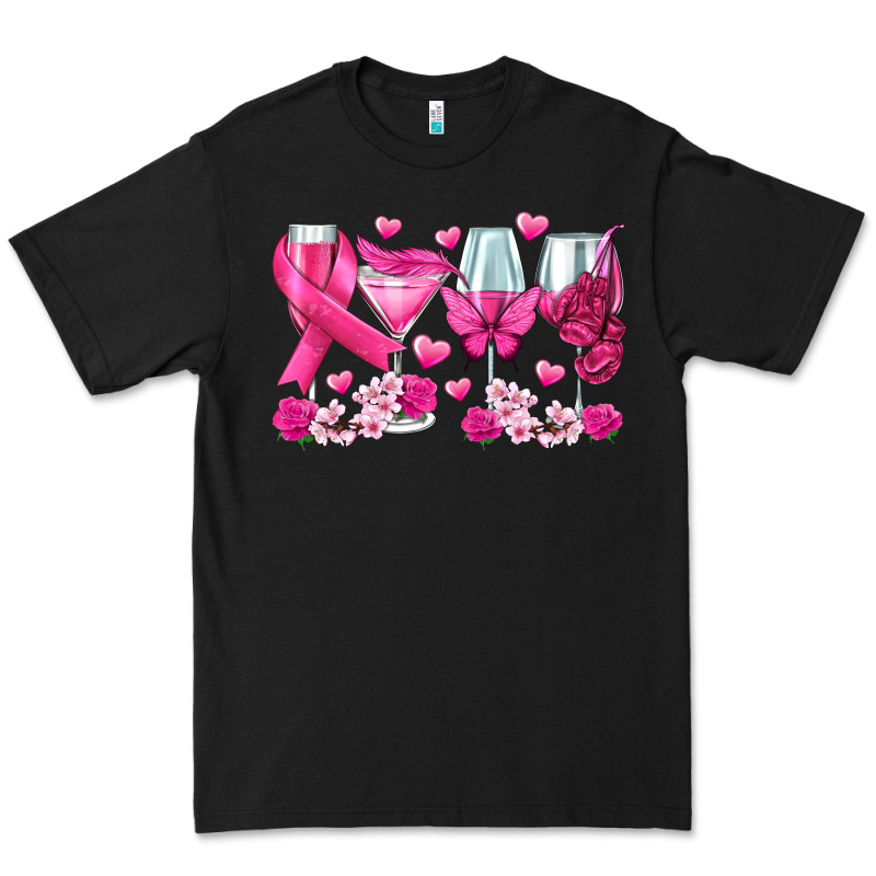 Breast Cancer Wine Glasses Premium Tee by texasbilliewilder | Teevron
