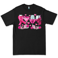 Black breast cancer wine glasses Premium Tee - texasbilliewilder