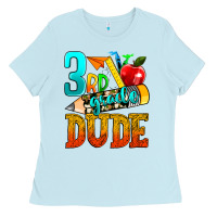 Baby Blue 3rd grade dude Ladies Tee - texasbilliewilder