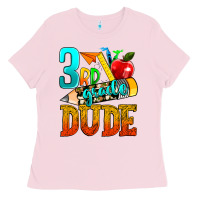 Bubblegum Pink 3rd grade dude Ladies Tee - texasbilliewilder