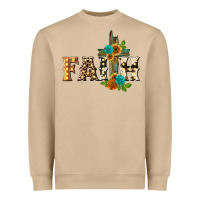 Mushroom faith with cross Heavyweight Sweatshirt - BarkalooDesign