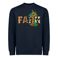 Navy faith with cross Heavyweight Sweatshirt - BarkalooDesign