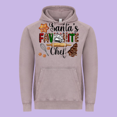 Santa's Favorite Chef Vintage Hoodie Designed By Adodesignshop