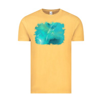 Vintage Mustard turquoise background Vintage Tee - AdoDesignShop