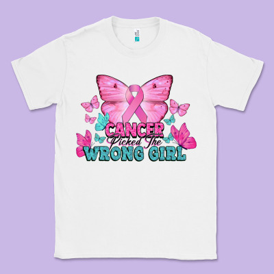 Cancer Picked The Wrong Girl Classic Tee Designed By Nancycooperartshop