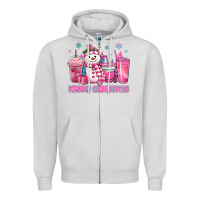 Dove Grey merry christmas snowman coffee cups Zipper Hoodie - MaliasSmallBusiness