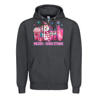 Smoke merry christmas snowman coffee cups Zipper Hoodie - MaliasSmallBusiness