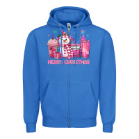 True Royal merry christmas snowman coffee cups Zipper Hoodie - MaliasSmallBusiness