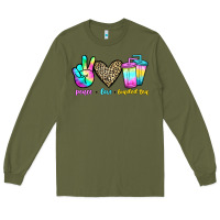 Army Green peace love loaded tea Long Sleeve Tee - JahusDesignShop