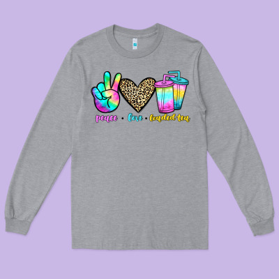 Peace Love Loaded Tea Long Sleeve Tee Designed By Jahusdesignshop