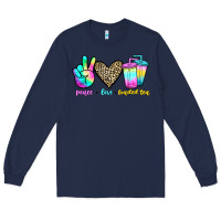 Navy peace love loaded tea Long Sleeve Tee - JahusDesignShop
