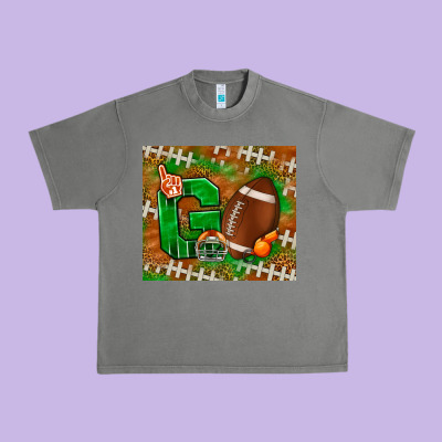 Go American Football Leopard Urban Heavy Tee Designed By Nancycooperartshop