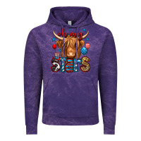 Cloud Purple oh my stars 4th of july shaggy cow Vintage Hoodie - Jasminsmagicworld