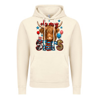 Vintage Artic oh my stars 4th of july shaggy cow Vintage Hoodie - Jasminsmagicworld